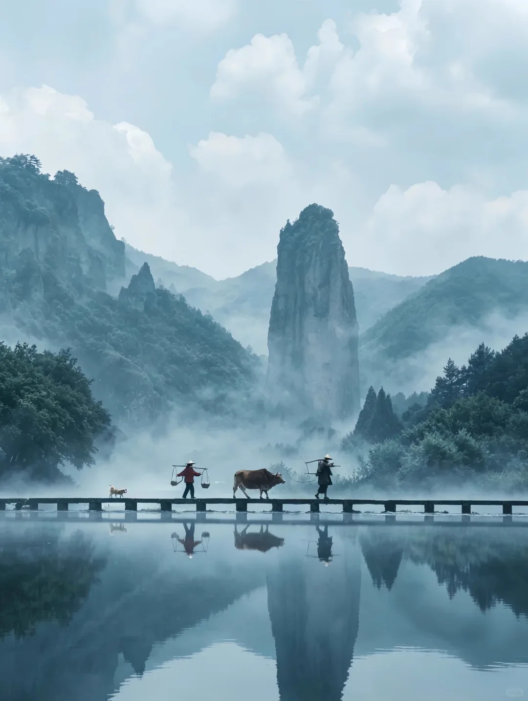 Zhutan Mountain Stone Arch Bridge